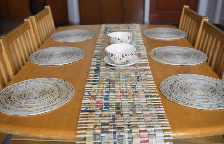 Handcrafted Paper Natural Round Dinner Mats