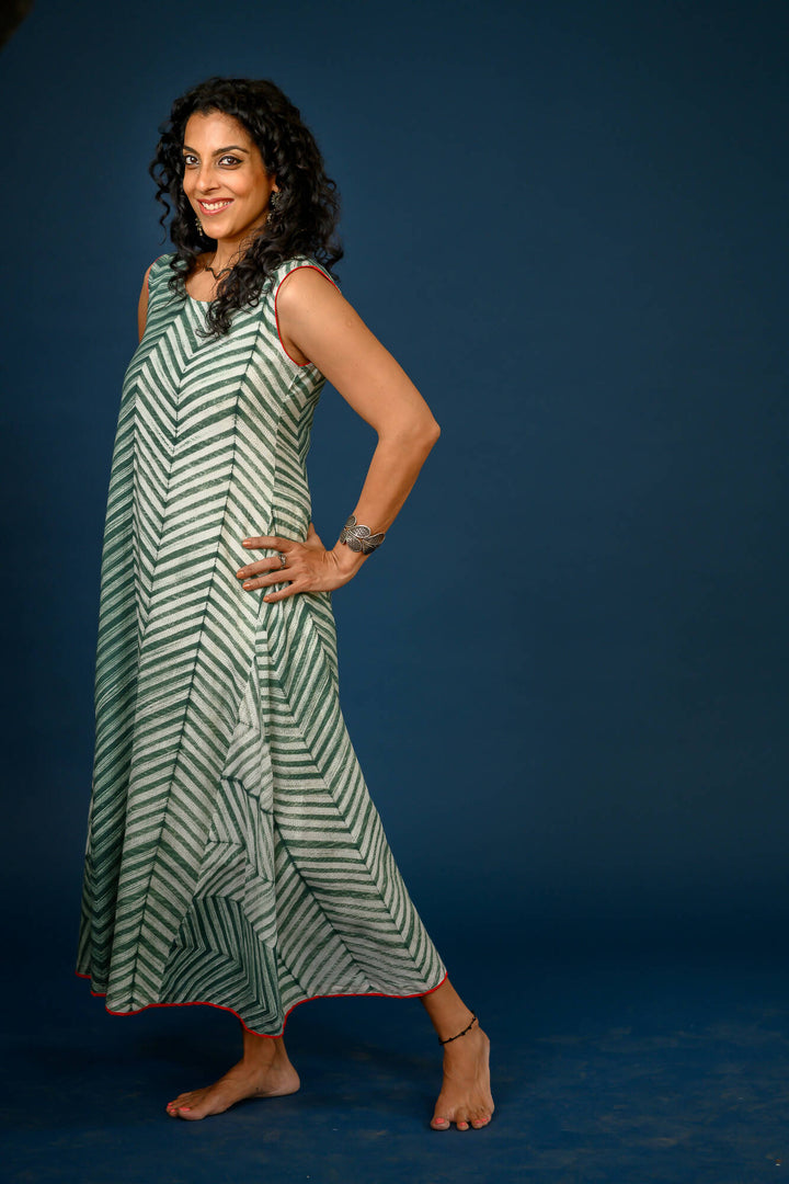 Shibori maxi dress