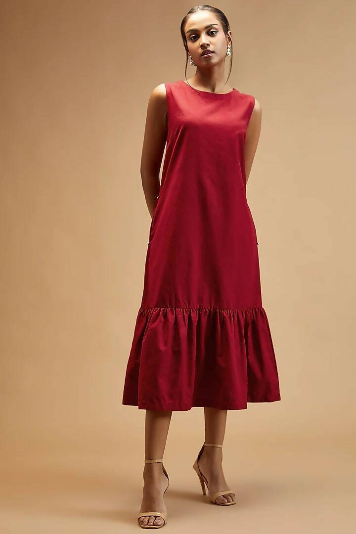 Scarlet Red Sleeveless Dress