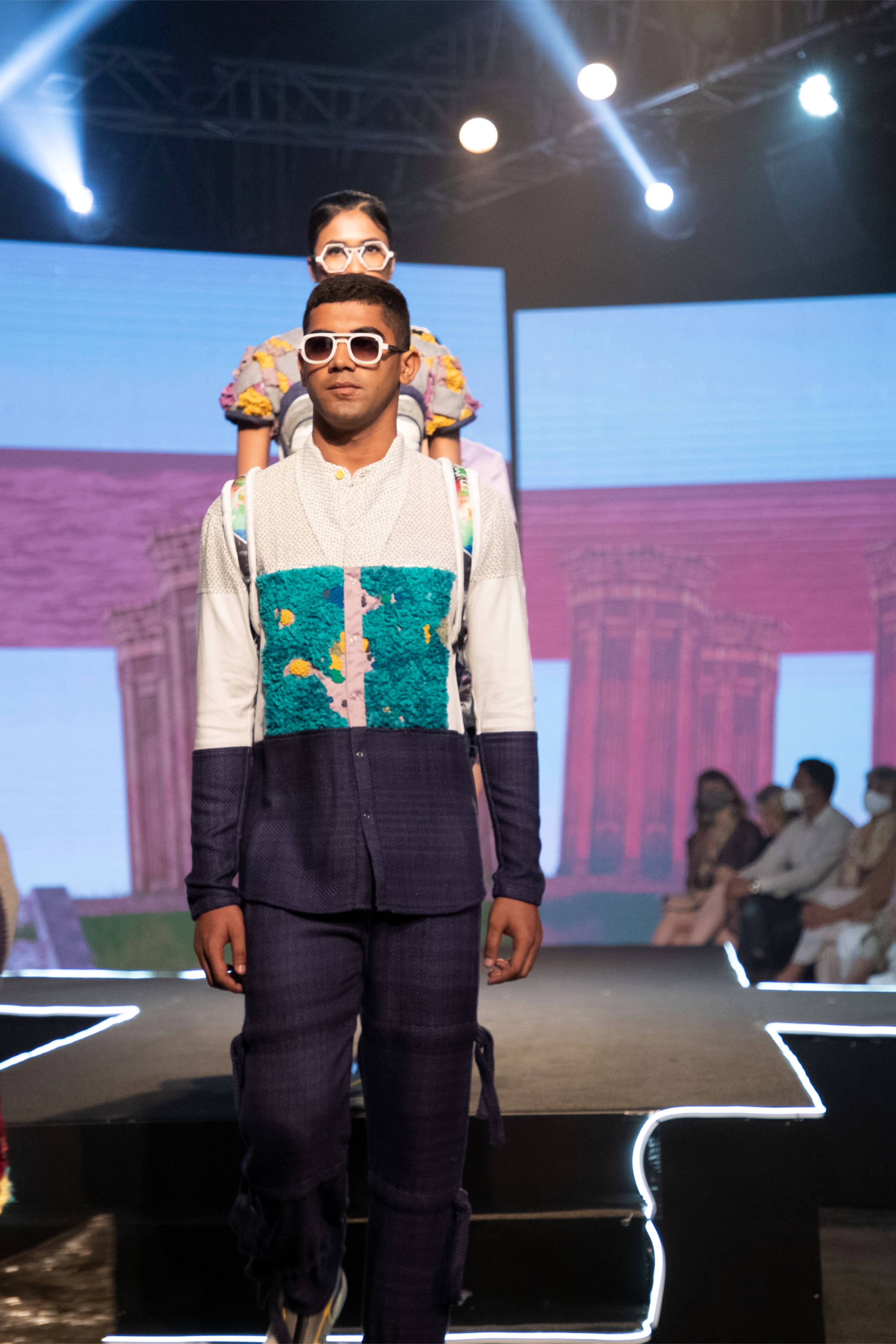 Refash Landscape recycled shirt and pants | Upcycled Co-ord Set – REFASH