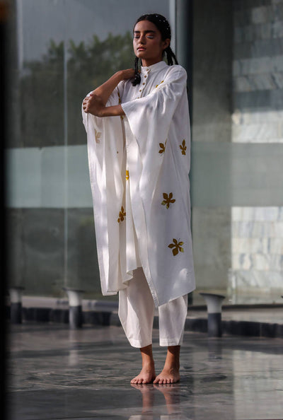 LEAFLET GATHERED KAFTAN