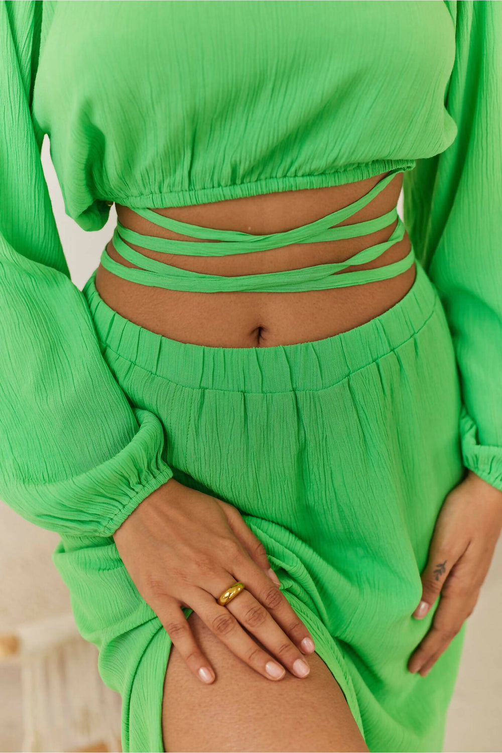 Green Midi Skirt