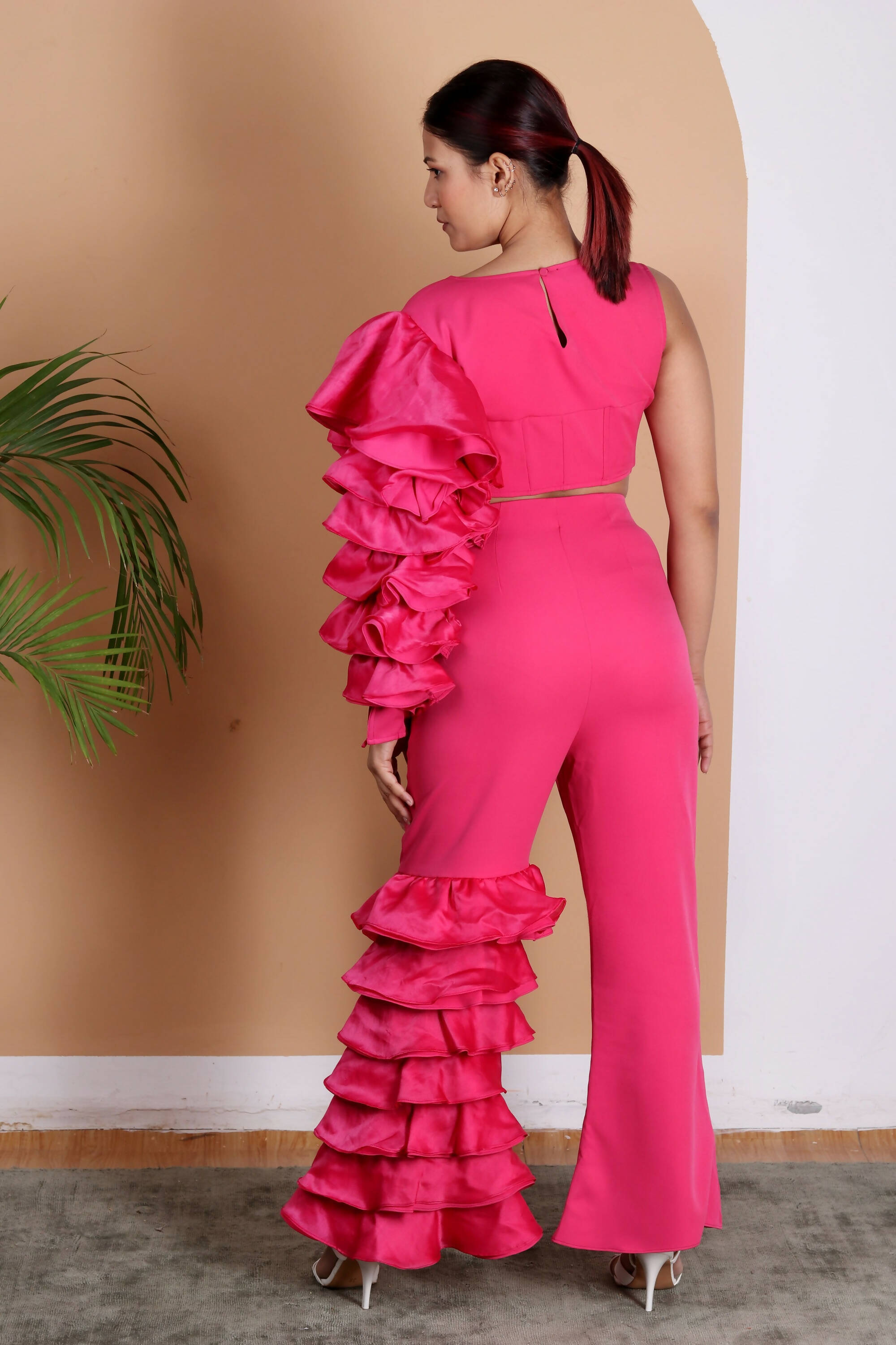 Lisa & Lorie French Pink Co-ord Set | Upcycled Co-ord set