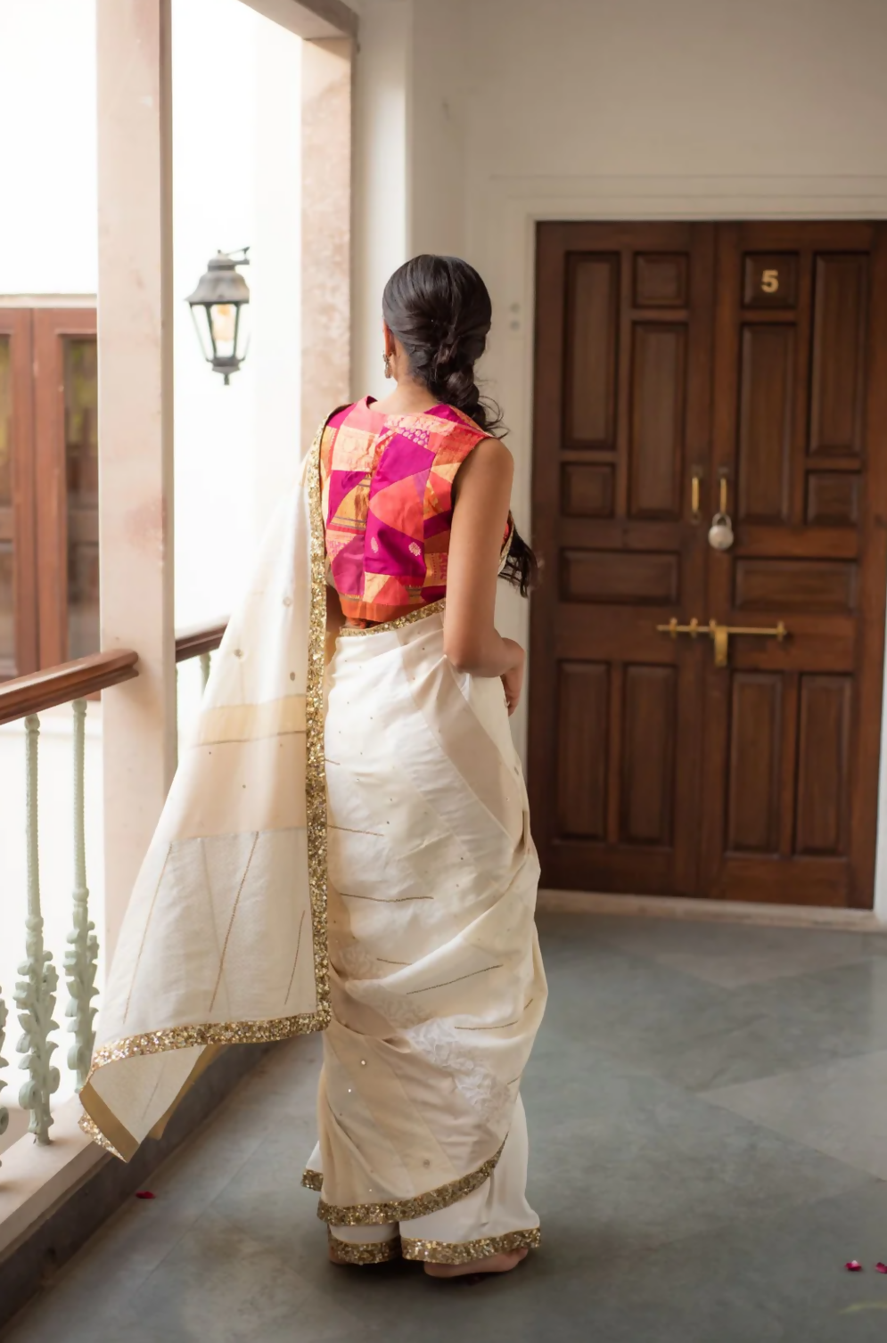 Beige Sari