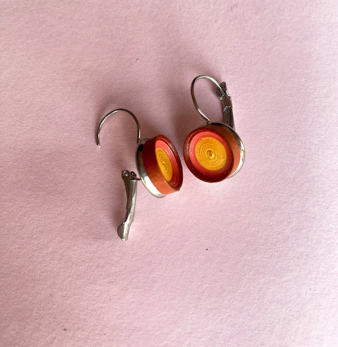 Paper Quilling Round Earrings
