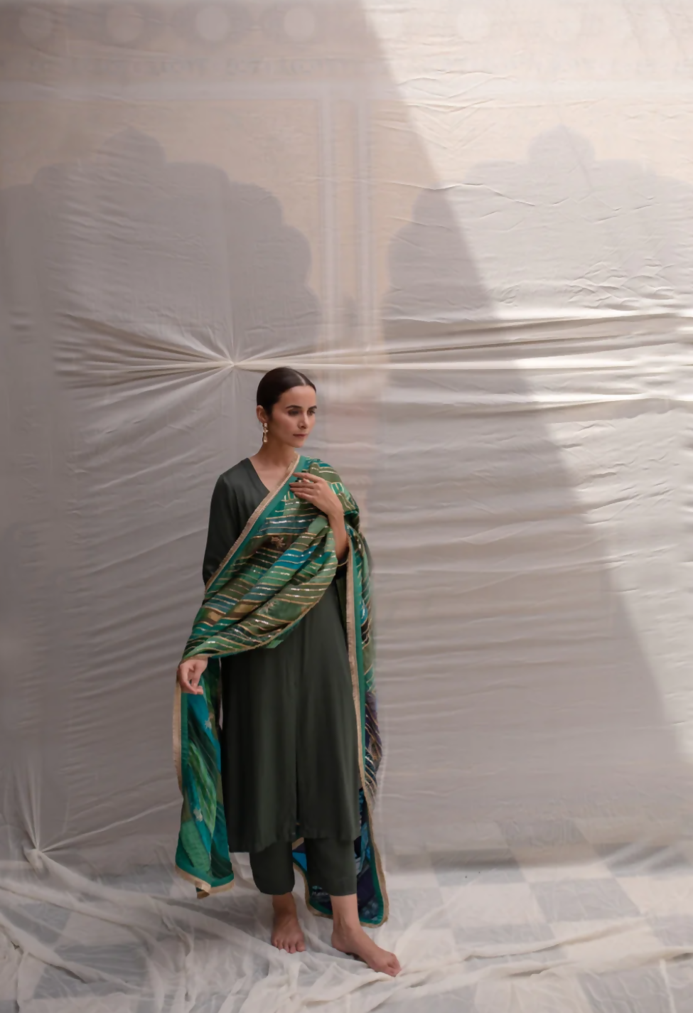 Blue-Green Dupatta