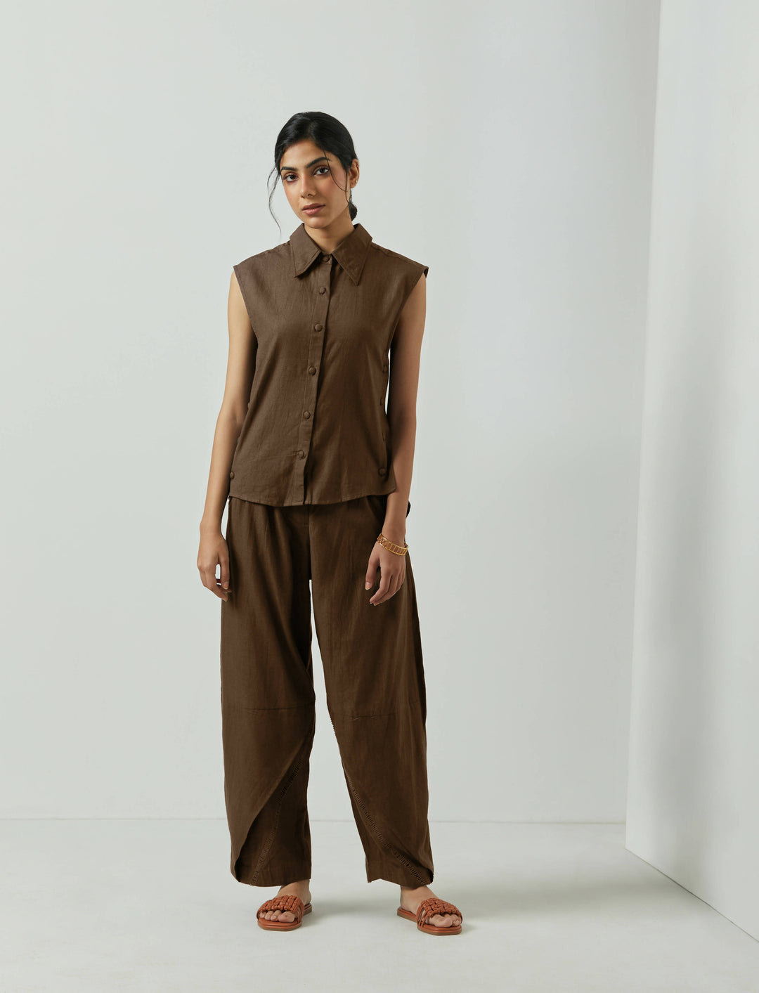 Brown High Waist Pants