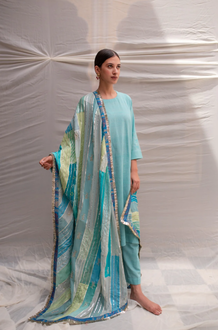 Teal Dupatta