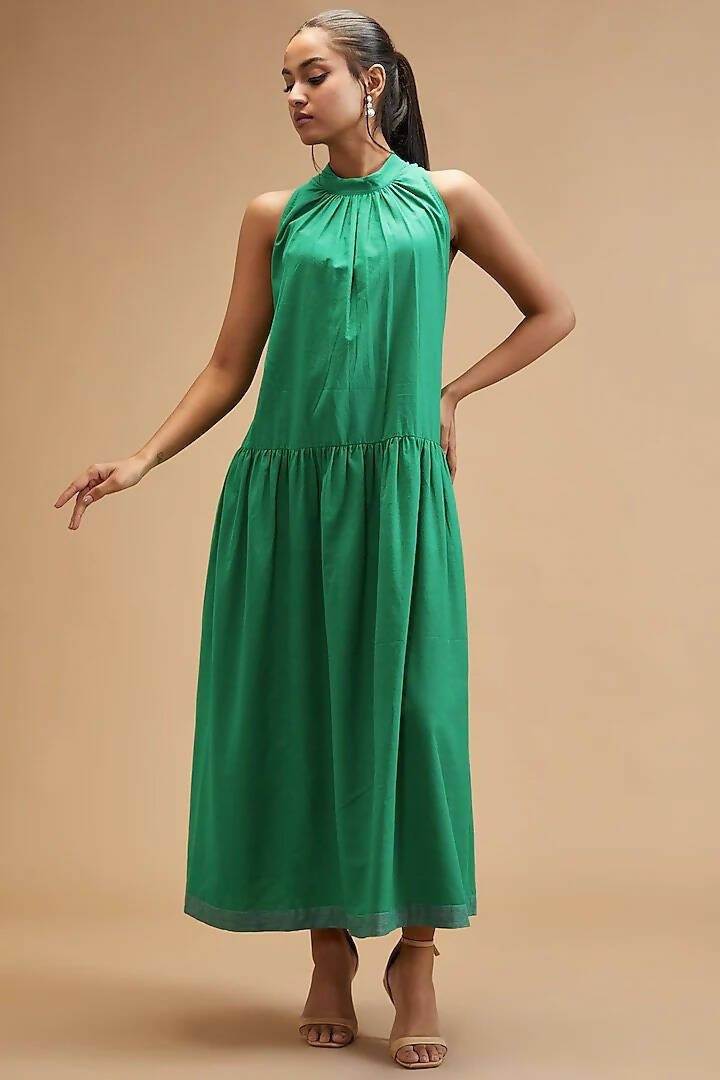 Clara Green Tier Dress