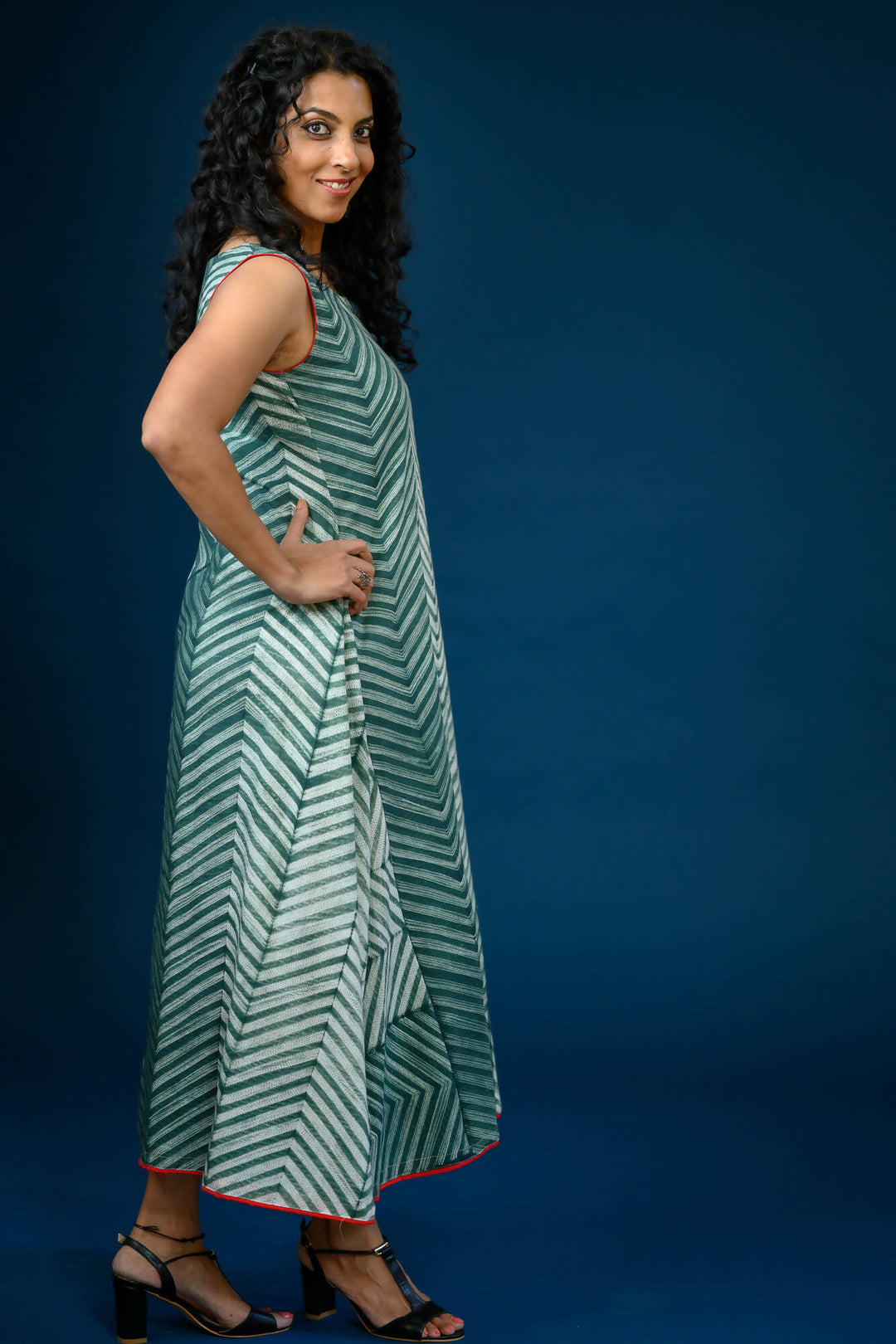 Shibori maxi dress