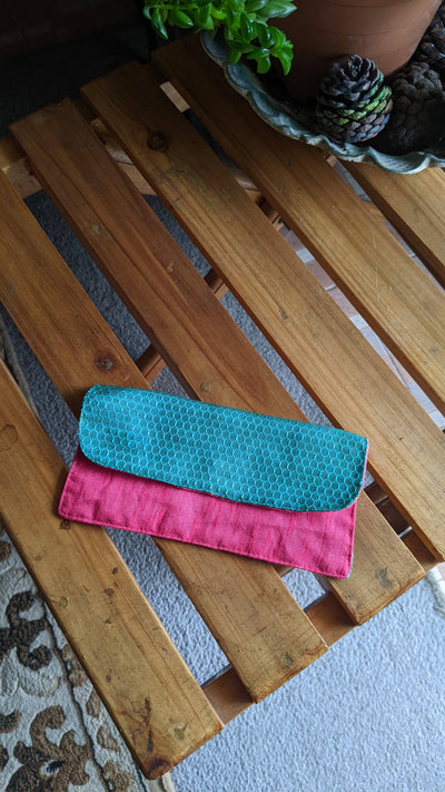 Saxe Pink Fabric Envelope