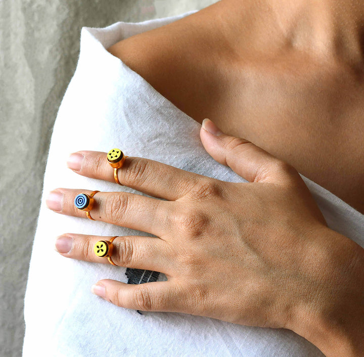 Phool Haldi Midi Ring