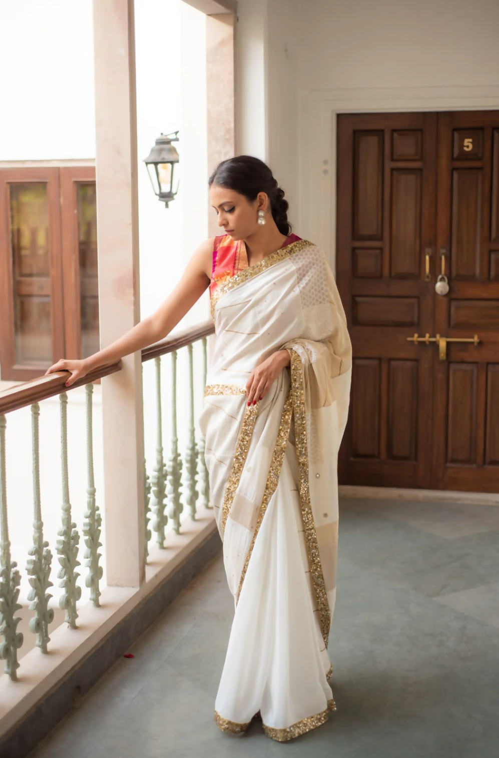 Beige Sari