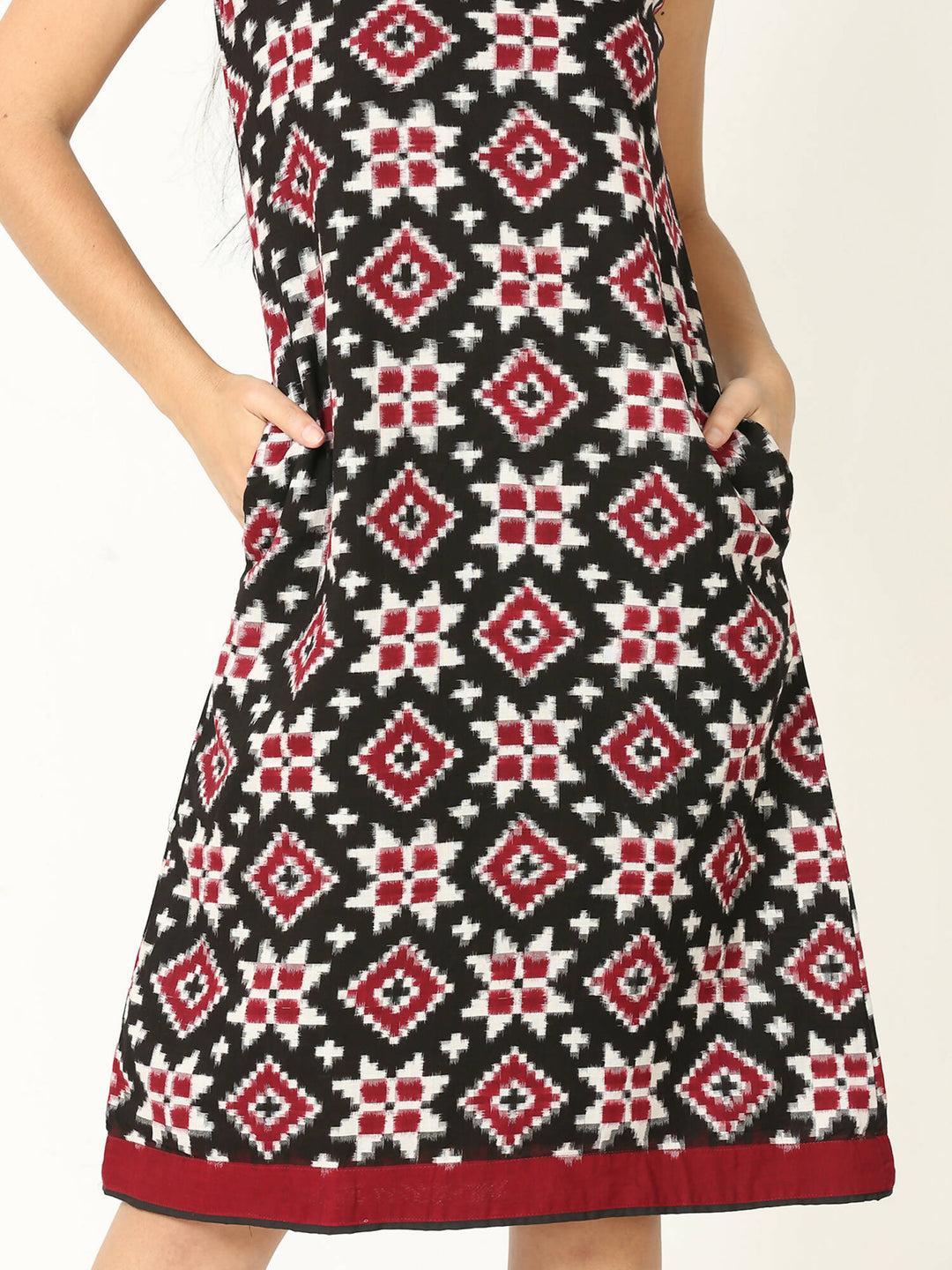 Double ikat shift dress