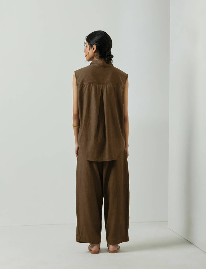 Brown High Waist Pants