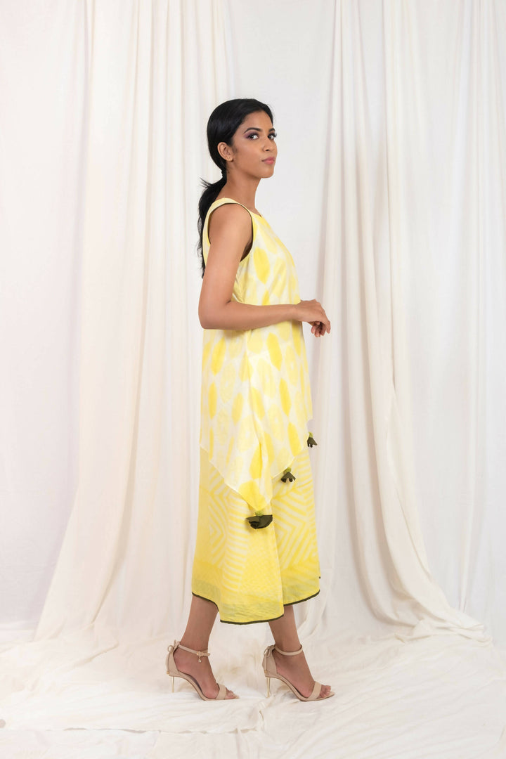 Shibori layered dress