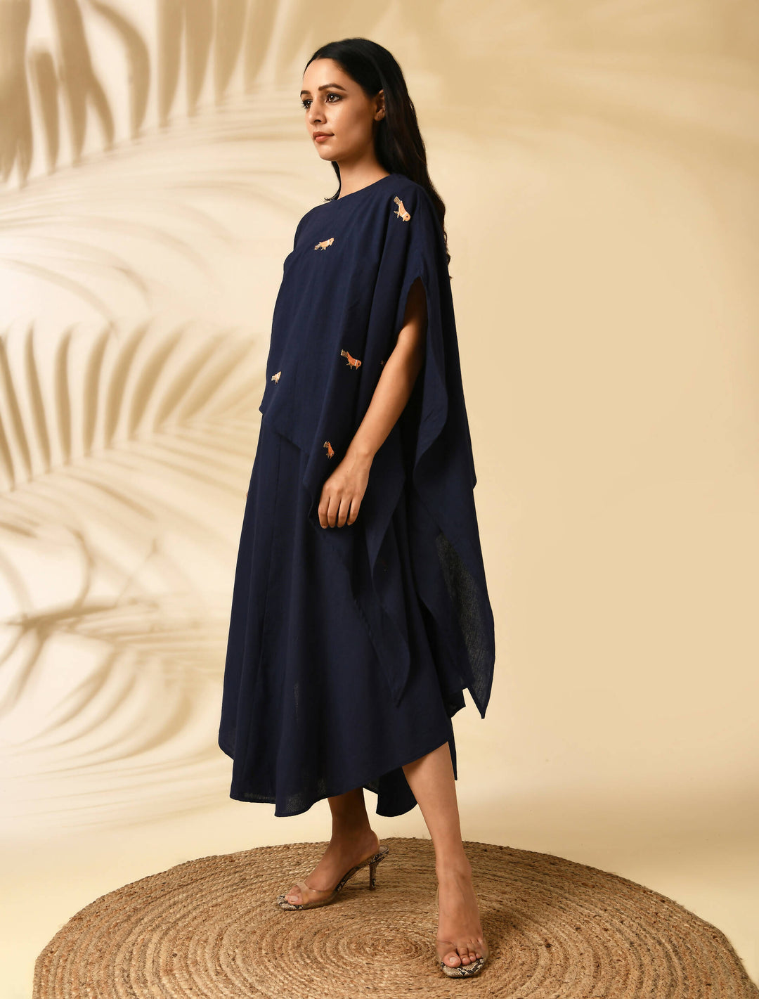 Indigo Cape Dress