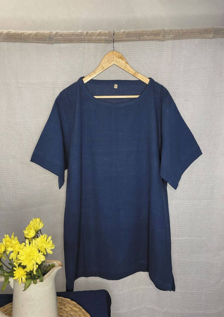 NATURAL INDIGO KALA COTTON T-SHIRT