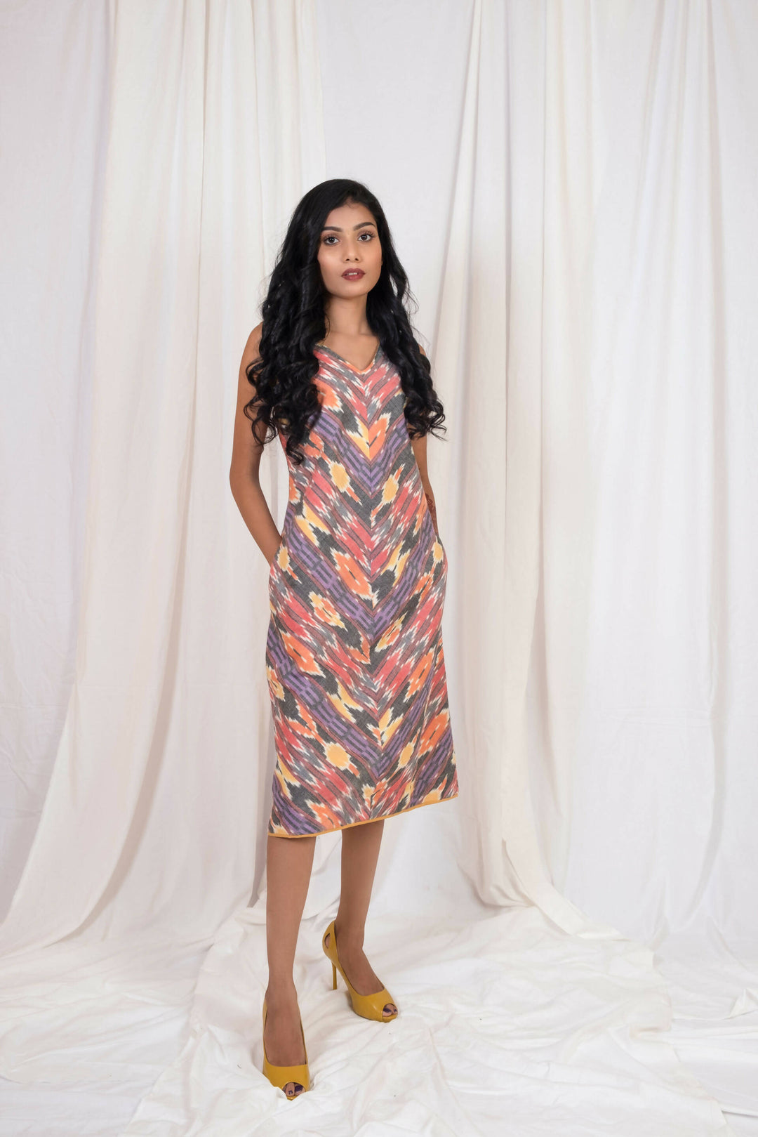 Bias ikat dress