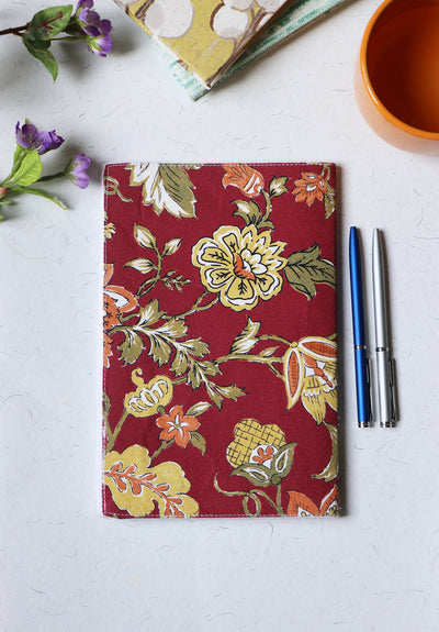 Handmade Red Printed Soft Cover Notebook