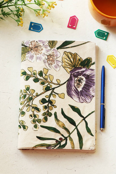 Flower Printed Soft Cover Handmade Notebooks - Set Of 3