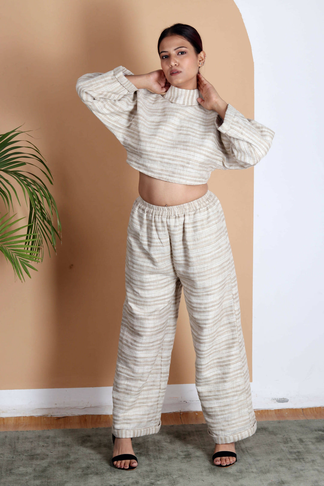 Kimiko & Keiko Oyster White Co-ord Set