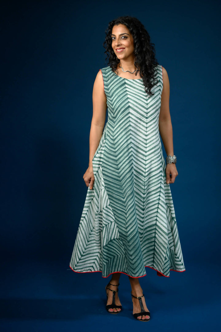 Shibori maxi dress