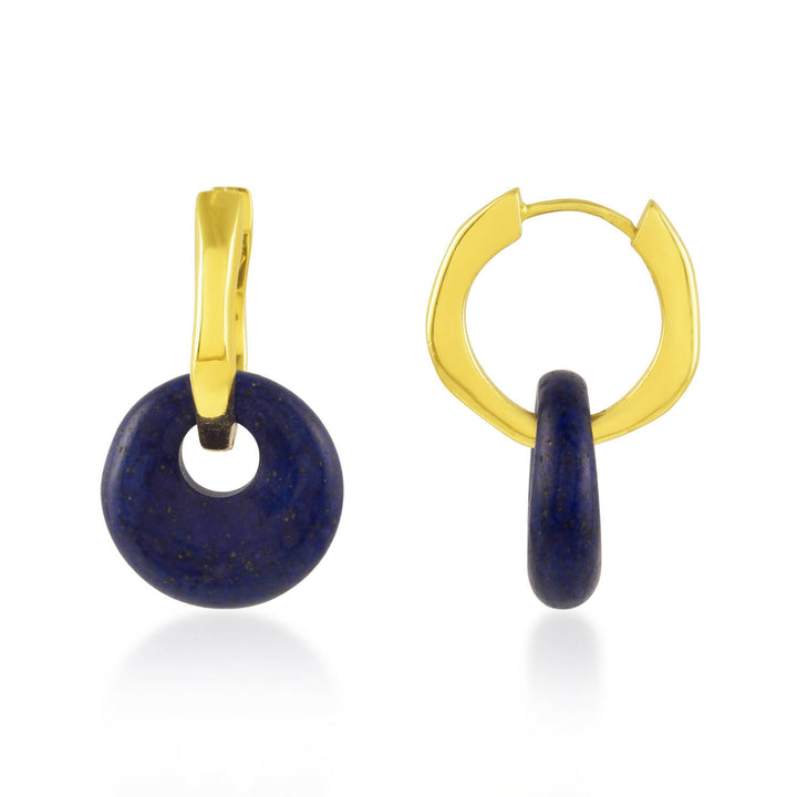 Lapis Disc Charm Molten Huggies