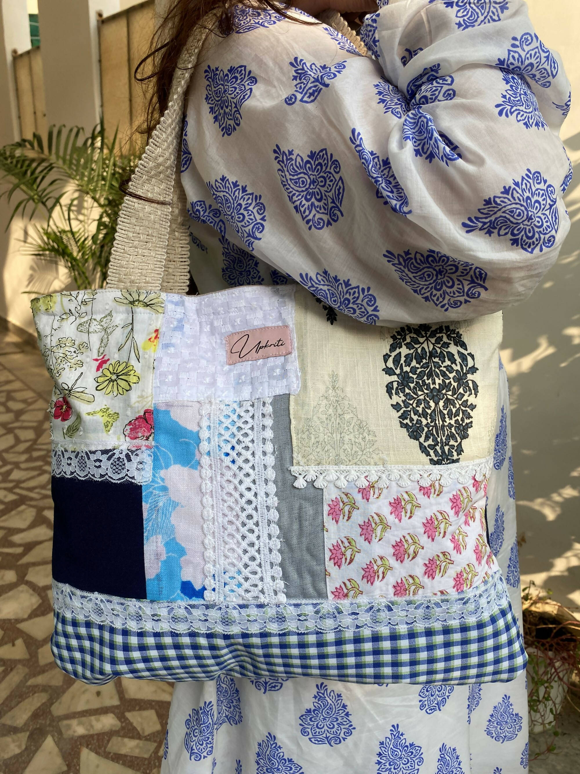 Tote Bag| Upcycled Patchwork Tote Bag – REFASH