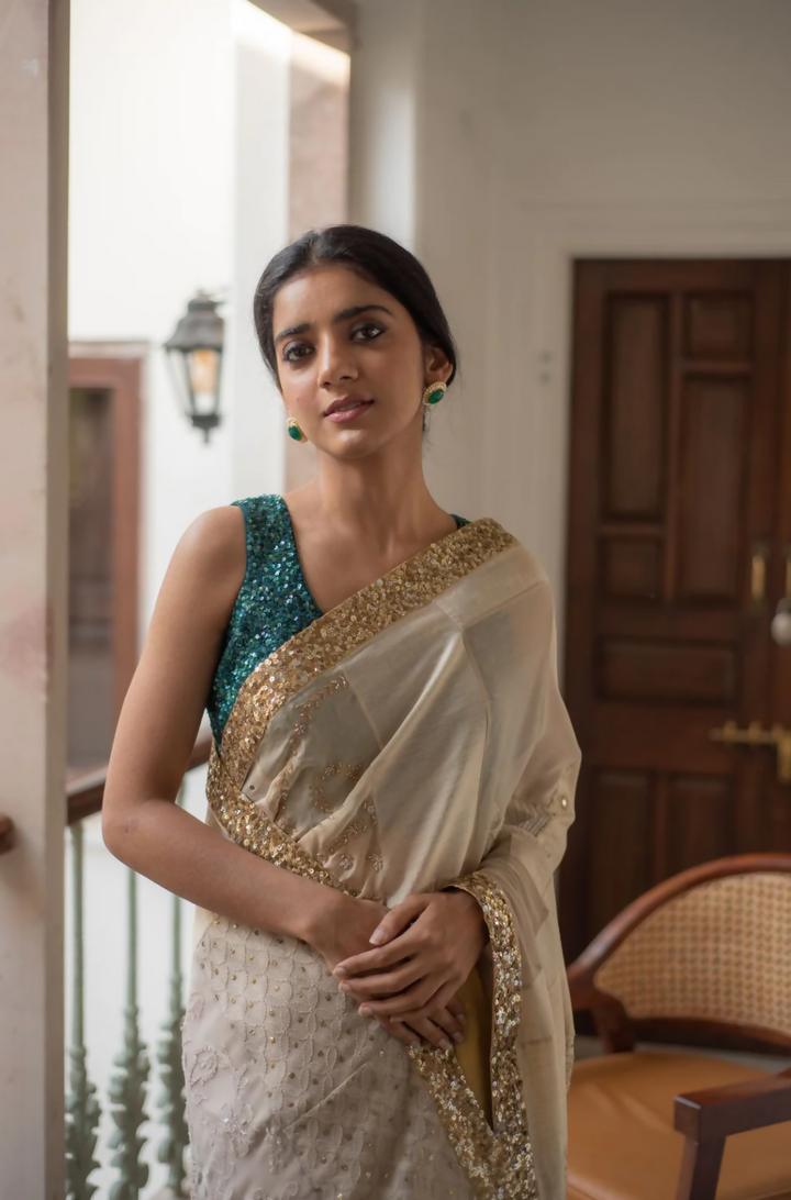 Beige Sari