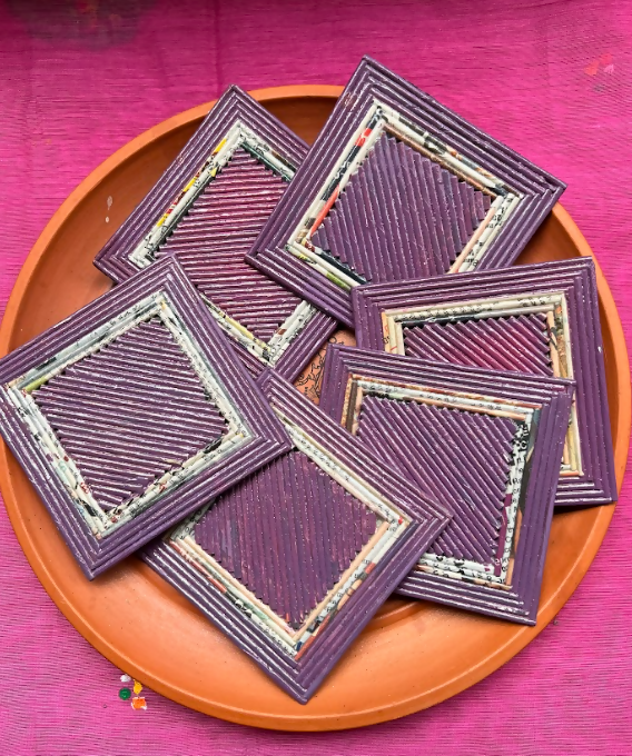 Lavender Square Coasters