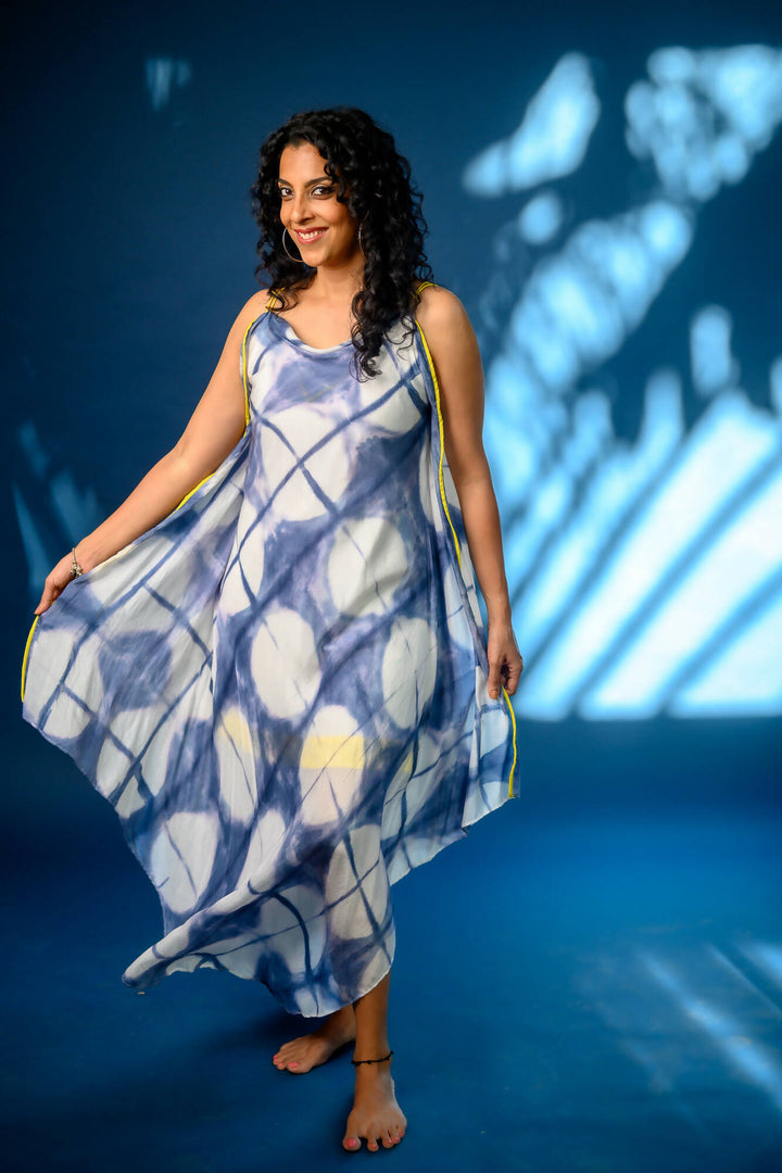 Shibori beach dress