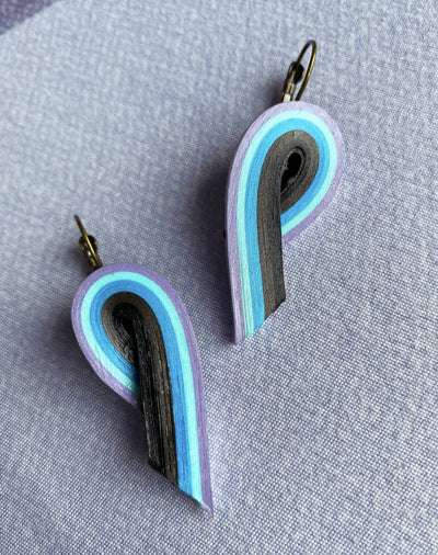 Monday Blues Swirl Earrings