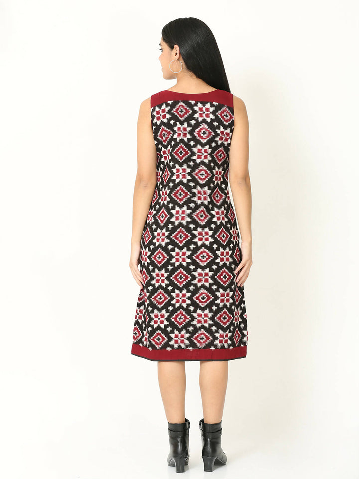 Double ikat shift dress