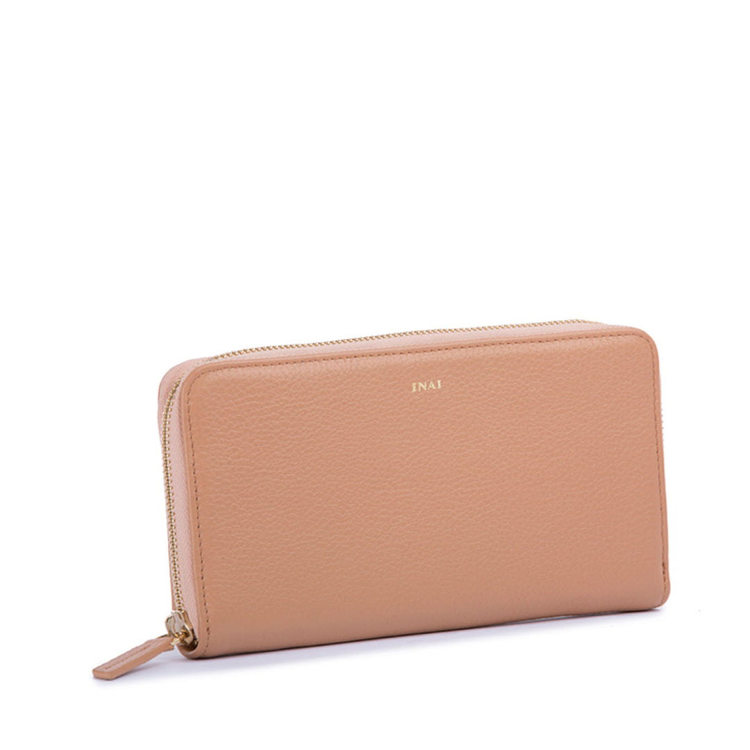 rectangular shaped wallet with a central zip