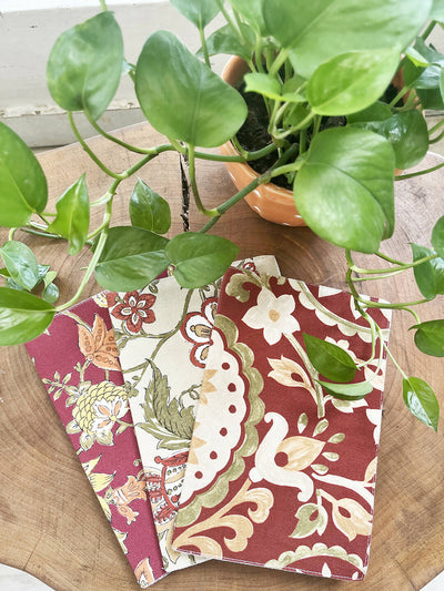 Beauty Of Floral Handmade Notebooks - Set Of 3