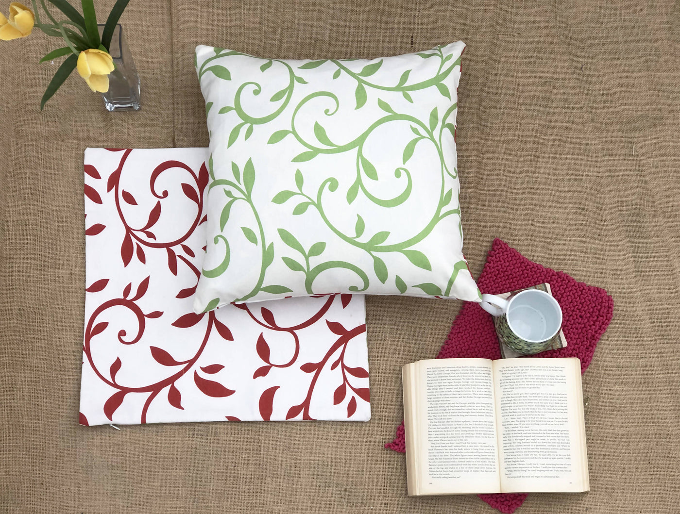 Leaves - Dual Sided Outdoor Cushion Cover