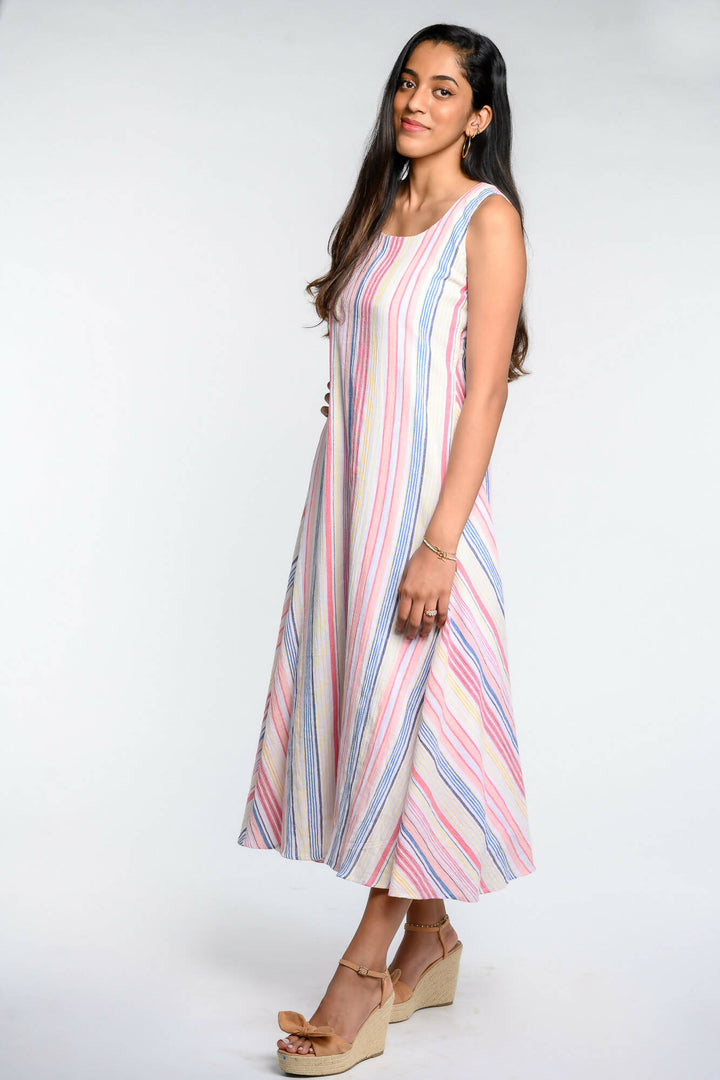 Striped Soft Pink Dress