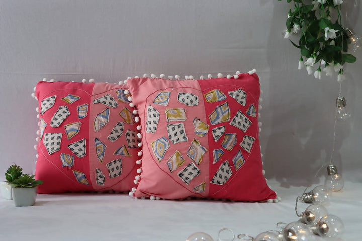 Heart Patchwork Cushion Set