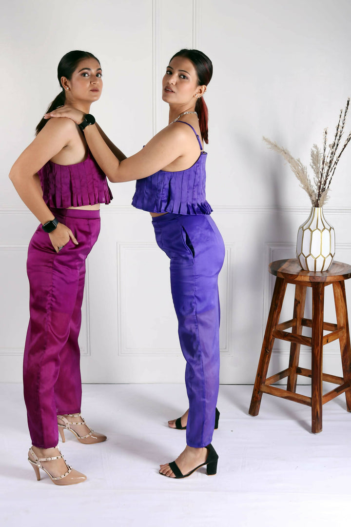 Issie & Ivey Emerald Purple Co-ord Set