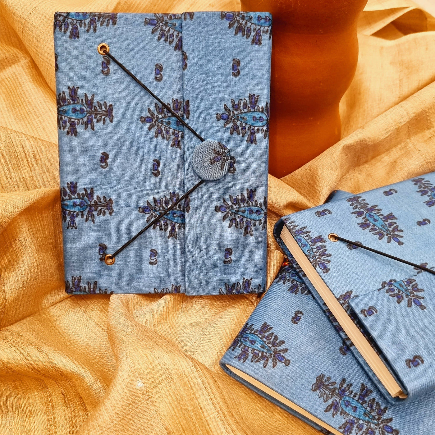 Garden Fresh - Upcycled Handloom Fabric Journal