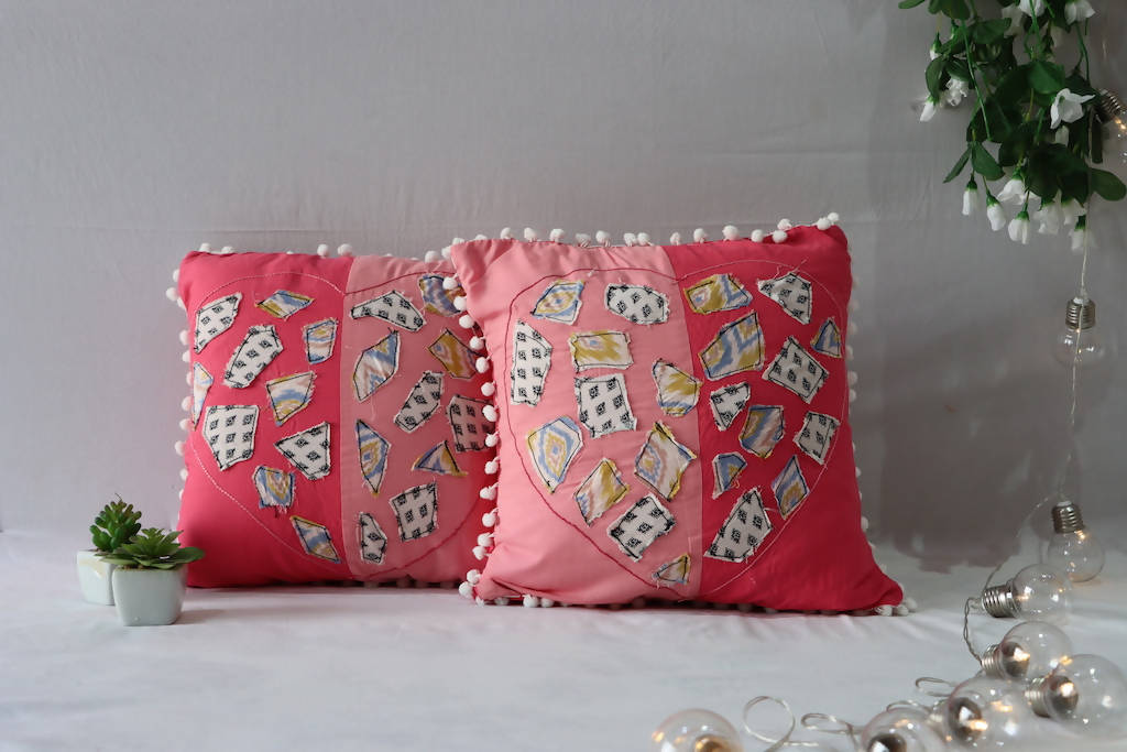 Heart Patchwork Cushion Set